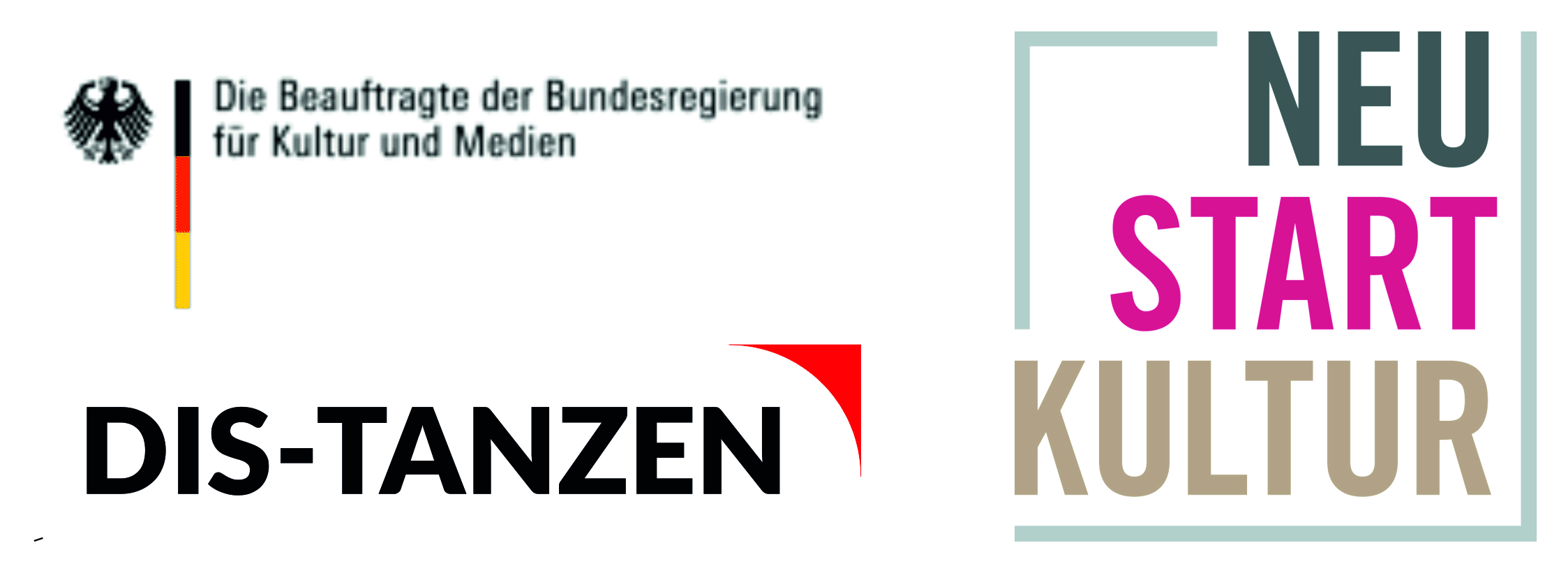 Funded by the Federal Commissioner of the Federal Government for Culture and Media (BKM) in the program NEUSTART KULTUR, aid program DIS-TANZEN of the Dachverband Tanz Deutschland
